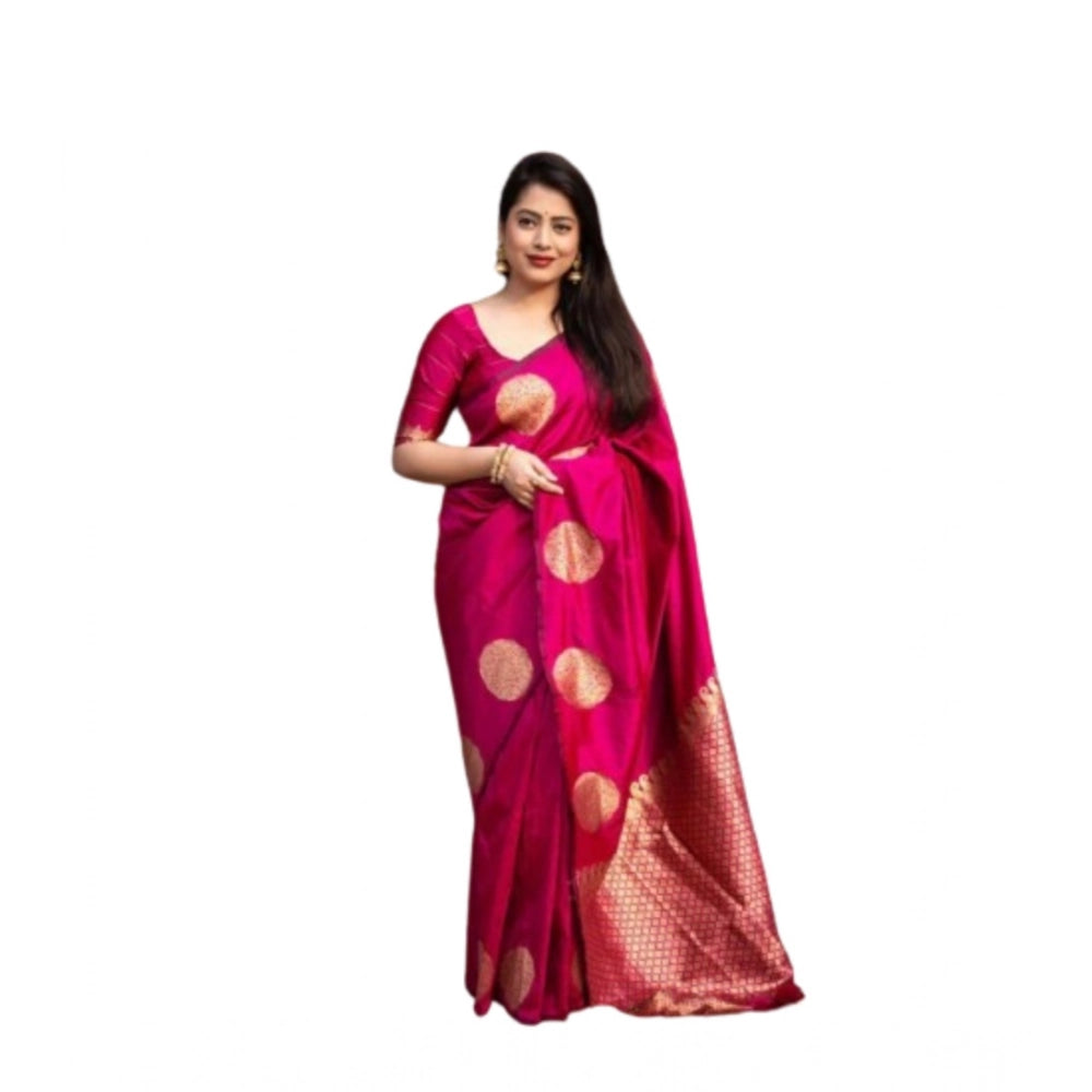Fashionable Women's Silk Printed Saree With Blouse Piece
