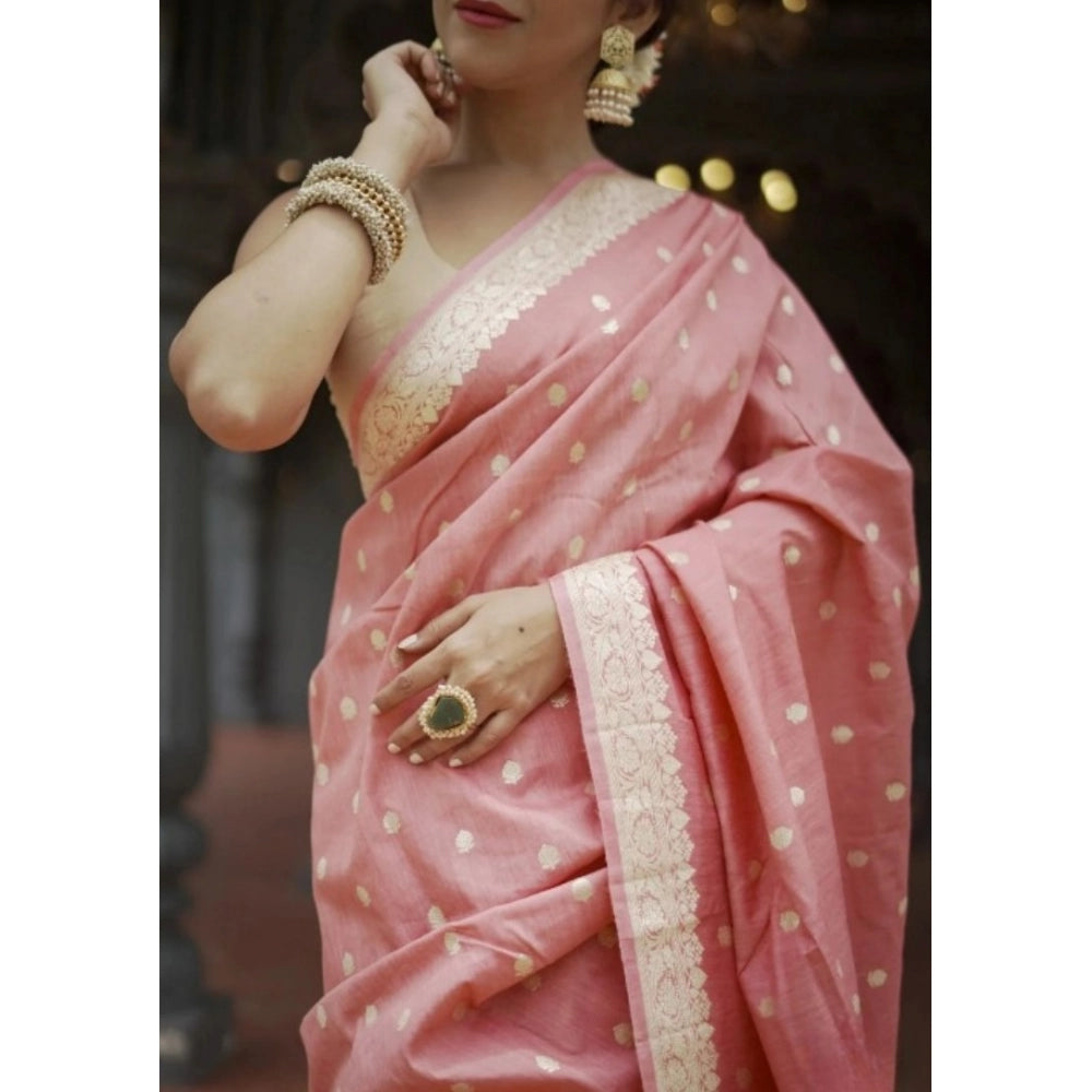 Stylish Women's Cotton Printed Saree With Blouse Piece