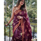 Elegant Women's Silk Printed Saree With Blouse Piece