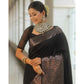 Gorgeous Women's Silk Printed Saree With Blouse Piece