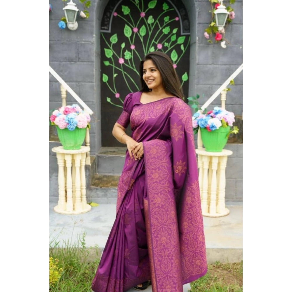 Gorgeous Women's Silk Printed Saree With Blouse Piece