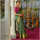 Ravishing Women's Silk Printed Saree With Blouse Piece