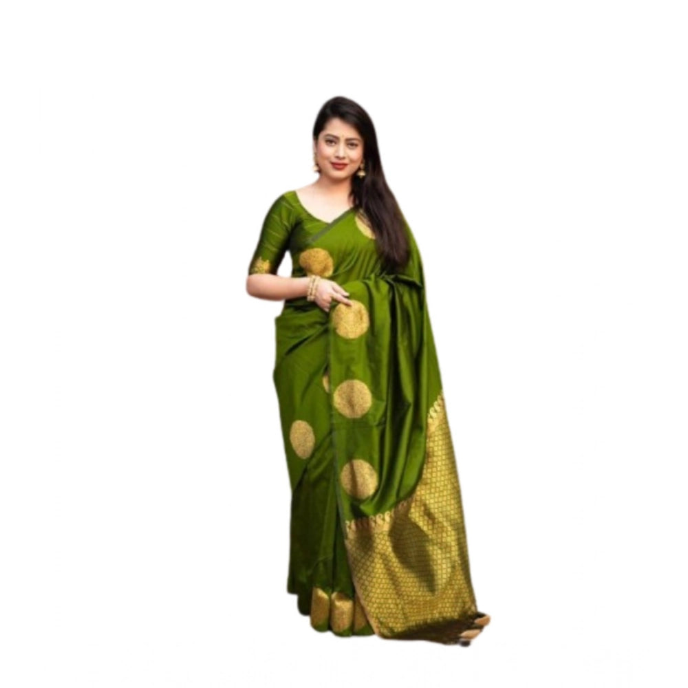 Fashionable Women's Silk Printed Saree With Blouse Piece