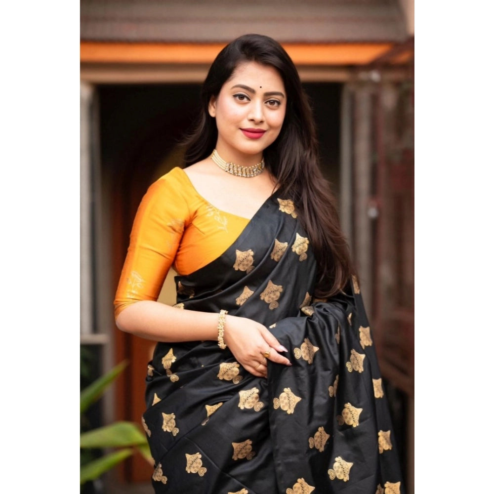 Fashionable Women's Silk Printed Saree With Blouse Piece