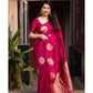 Fashionable Women's Silk Printed Saree With Blouse Piece