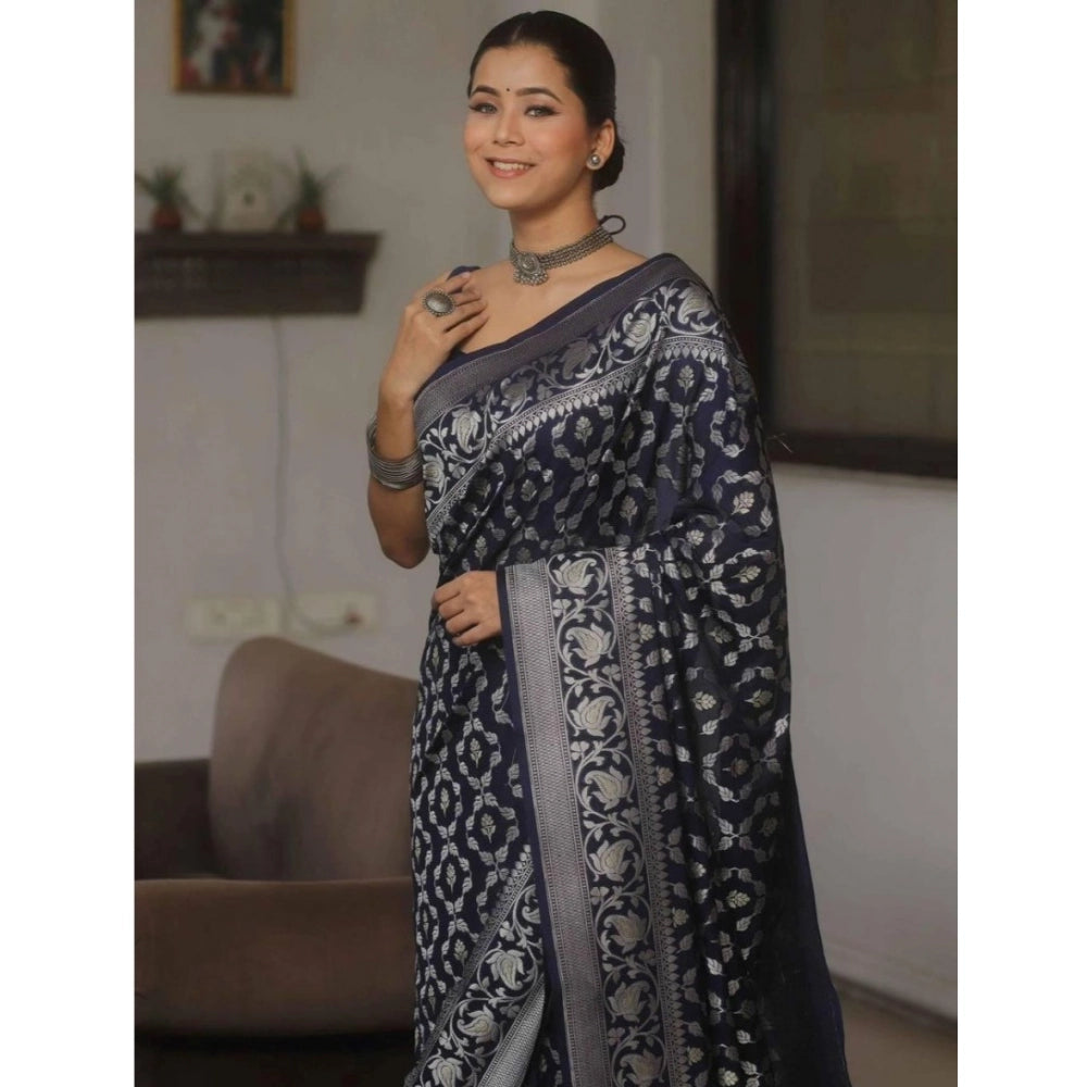 Gorgeous Women's Silk Printed Saree With Blouse Piece
