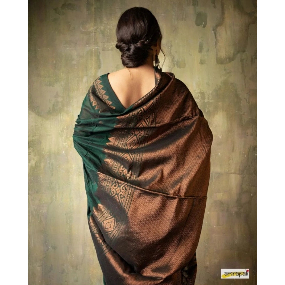 Elegant Women's Silk Printed Saree With Blouse Piece