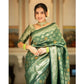 Elegant Women's Silk Printed Saree With Blouse Piece