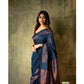 Elegant Women's Silk Printed Saree With Blouse Piece
