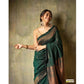 Elegant Women's Silk Printed Saree With Blouse Piece