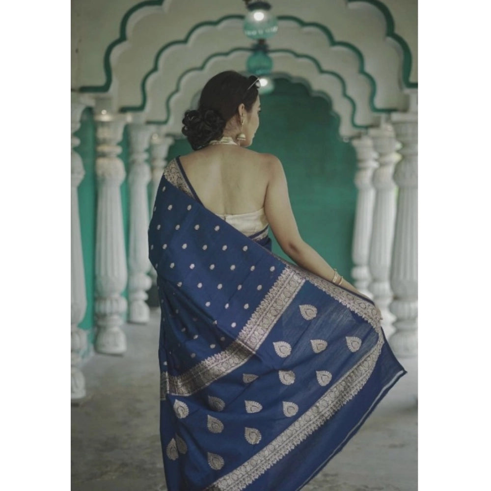 Stylish Women's Cotton Printed Saree With Blouse Piece