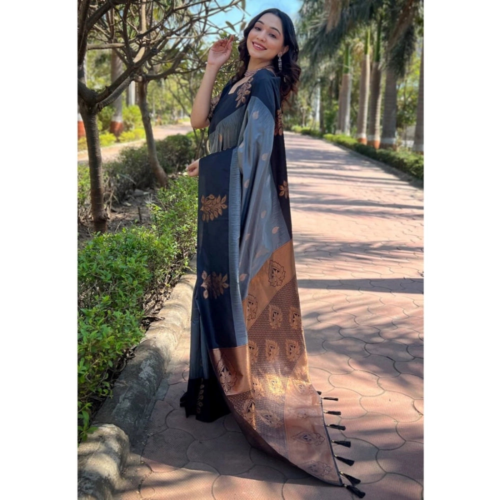 Lovely Women's Silk Printed Saree With Blouse Piece