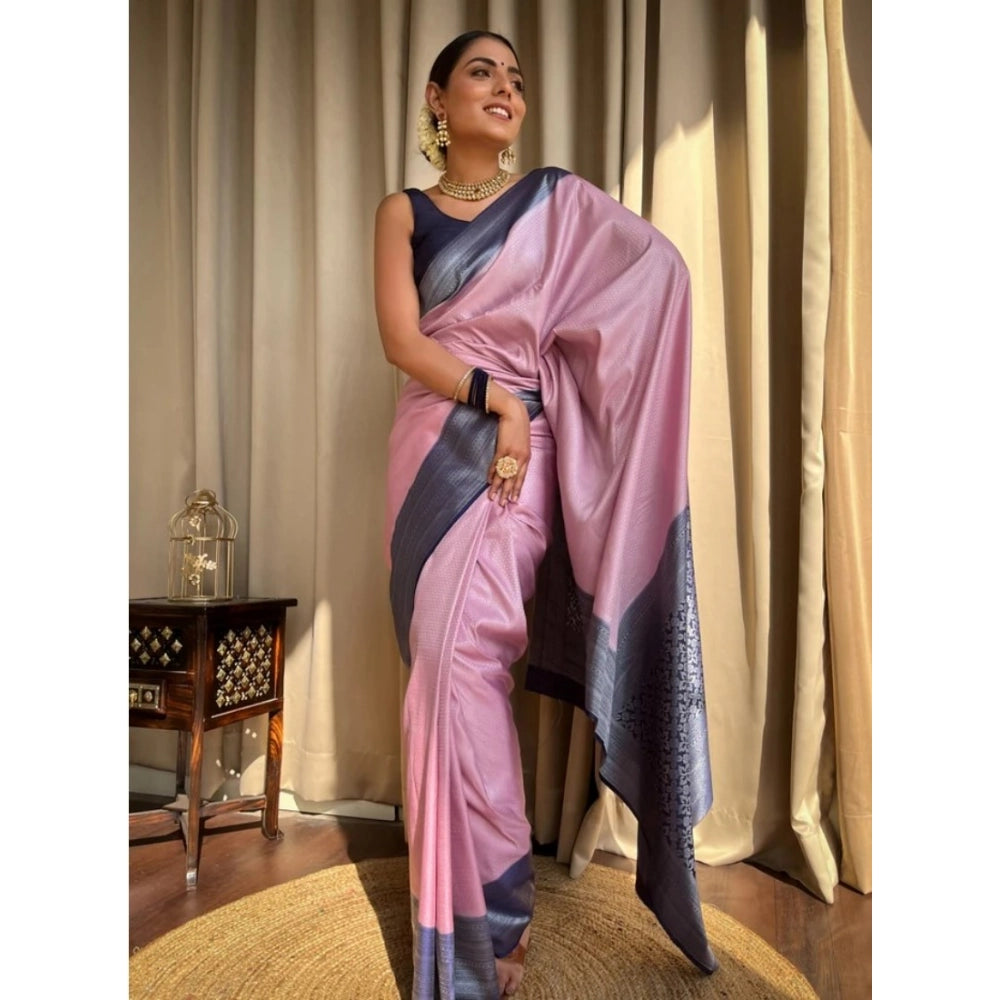 Lovely Women's Silk Printed Saree With Blouse Piece