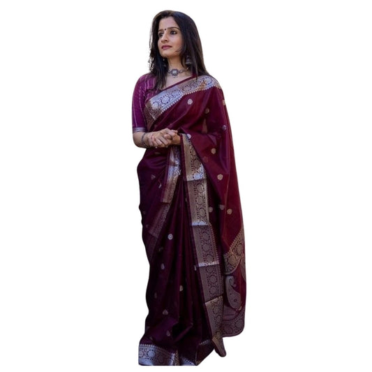 Stylish Women's Cotton Printed Saree With Blouse Piece