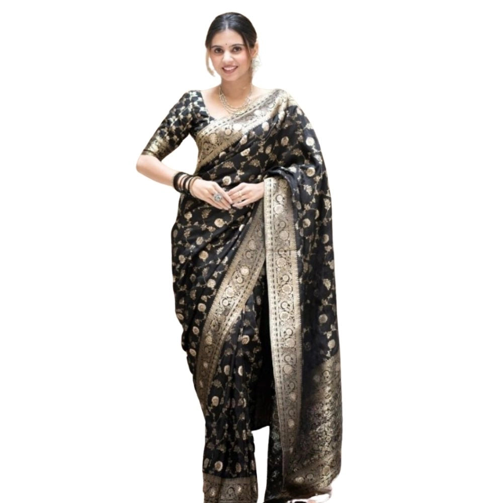 Versatile Women's Silk Printed Saree With Blouse Piece