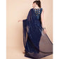 Awesome Women's Georgette Embellished Sequnece Bollywood Saree With Blouse Piece