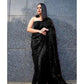 Awesome Women's Georgette Embellished Sequnece Bollywood Saree With Blouse Piece