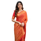 Gorgeous Women's Silk Printed Saree With Blouse Piece