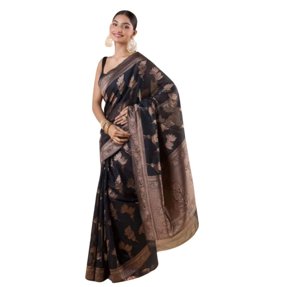 Gorgeous Women's Silk Printed Saree With Blouse Piece