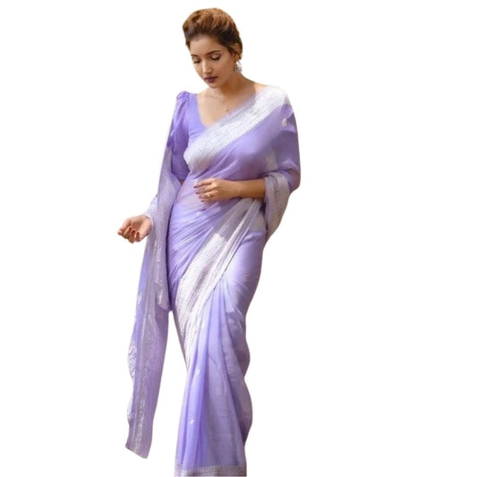 Stylish Women's Cotton Printed Saree With Blouse Piece
