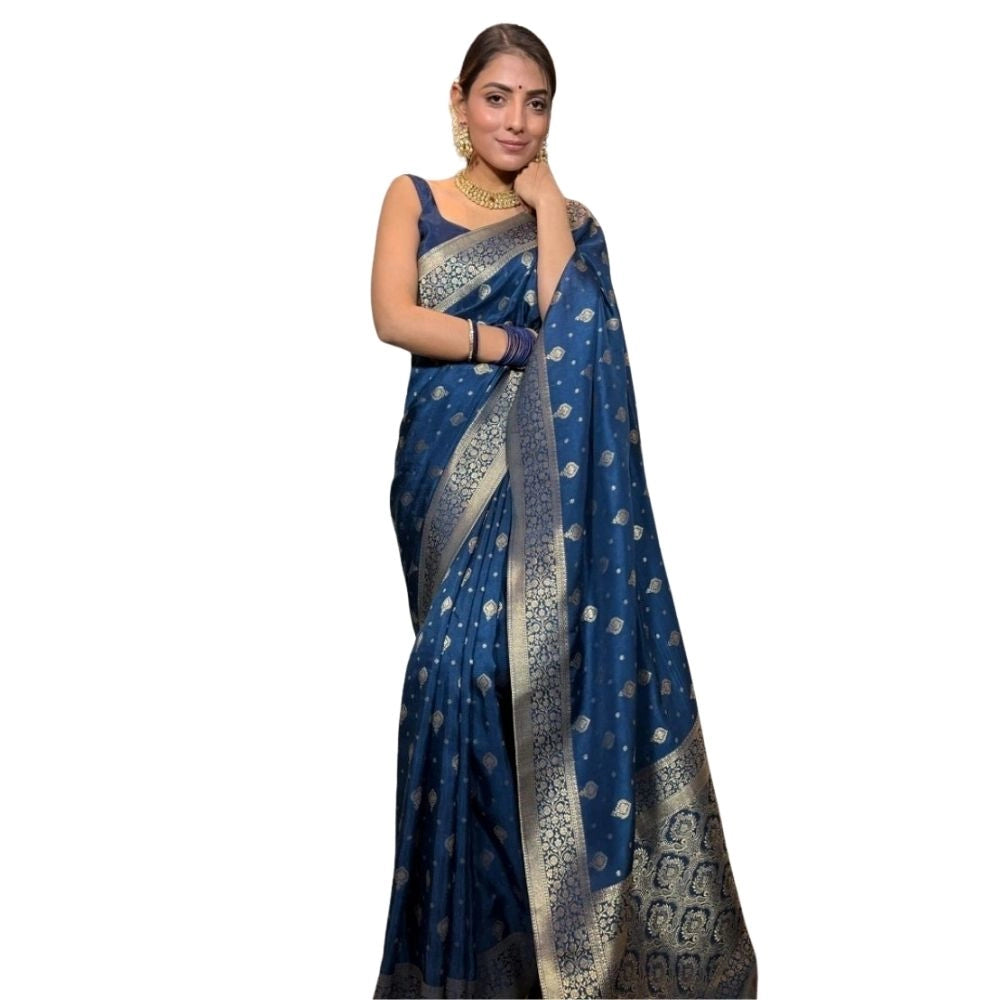 Versatile Women's Silk Printed Saree With Blouse Piece
