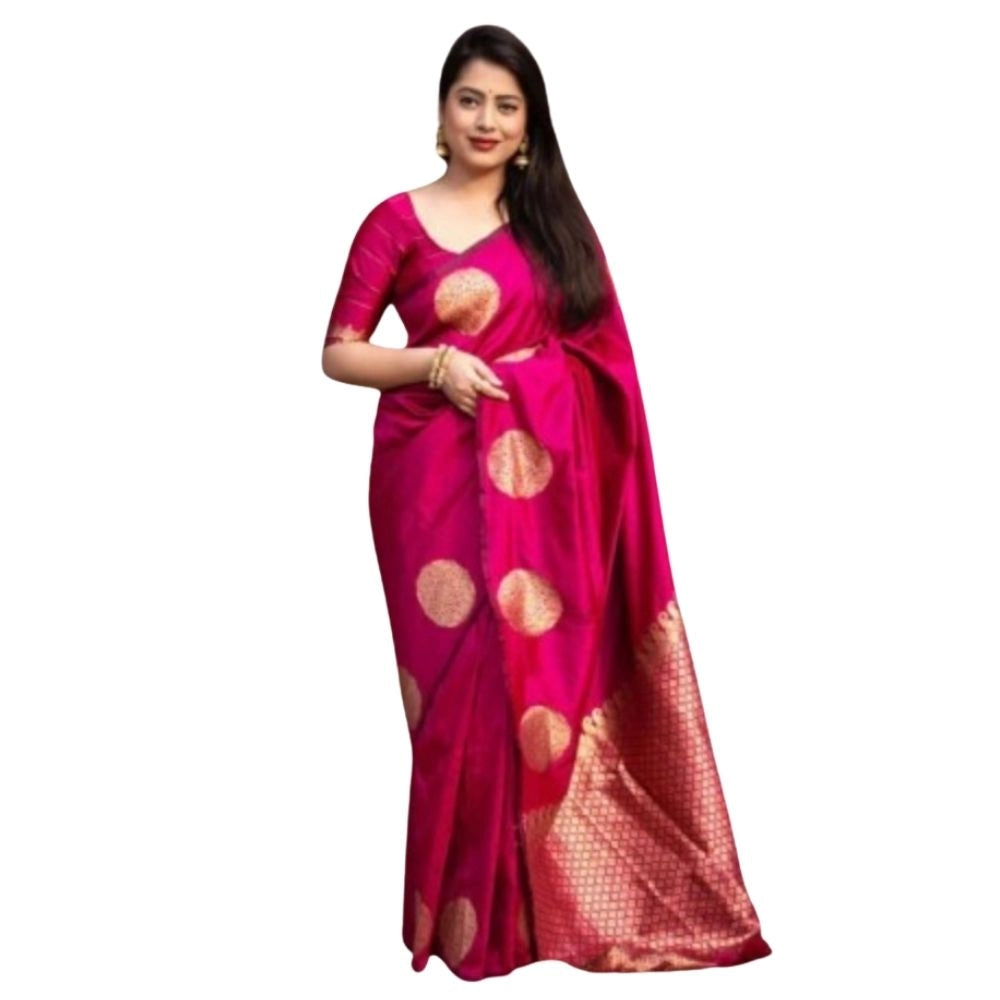 Fashionable Women's Silk Printed Saree With Blouse Piece