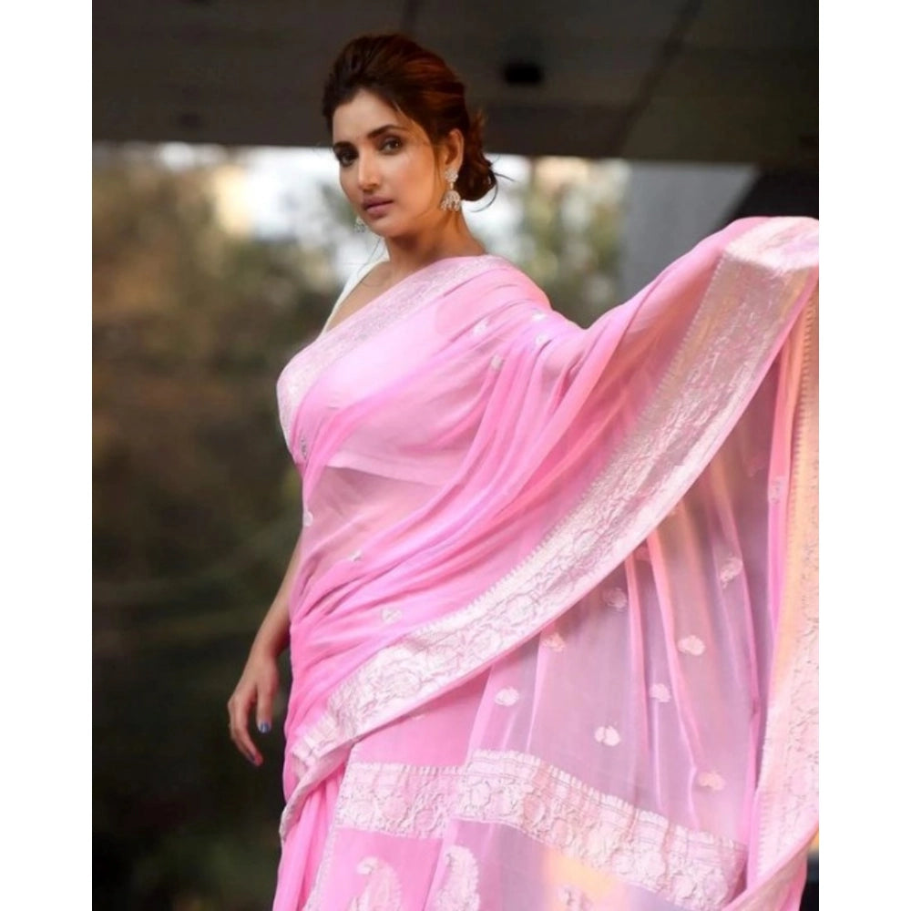Sensational Women's Cotton Printed Saree With Blouse Piece