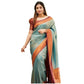 Magnificent Women's Silk Printed Saree With Blouse Piece
