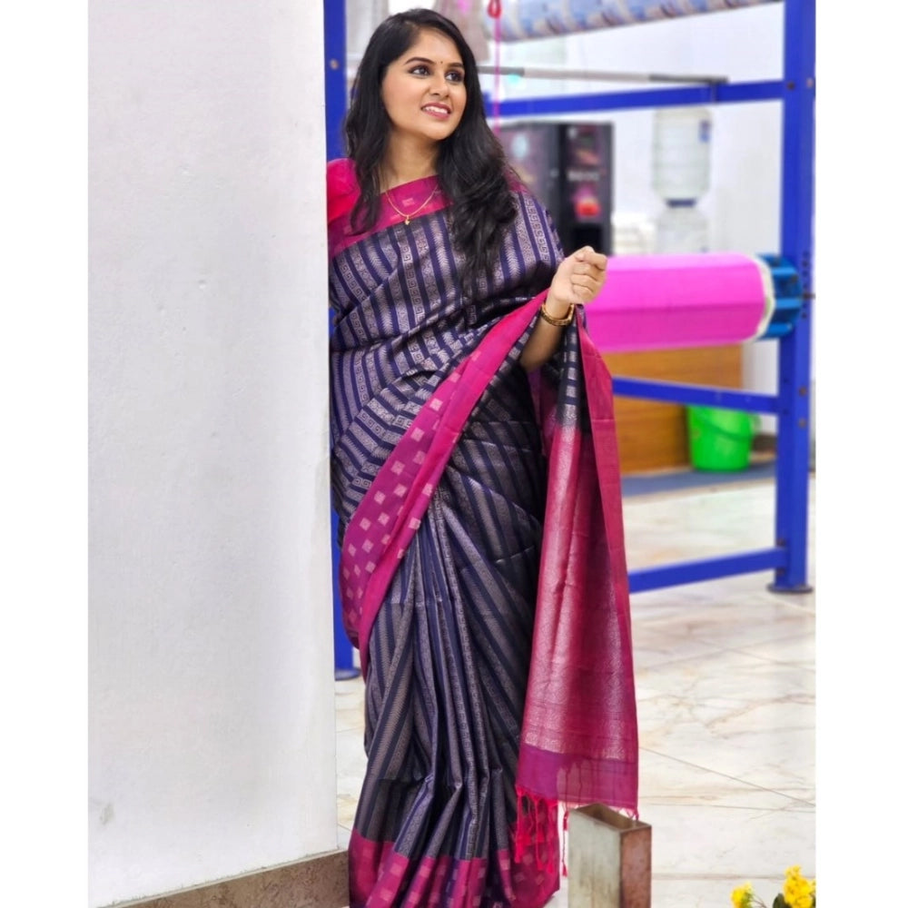 Fancy Women's Silk Printed Saree With Blouse Piece