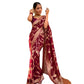 Voguish Women's Silk Printed Saree With Blouse Piece