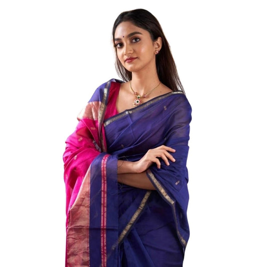 Sensational Women's Cotton Printed Saree With Blouse Piece