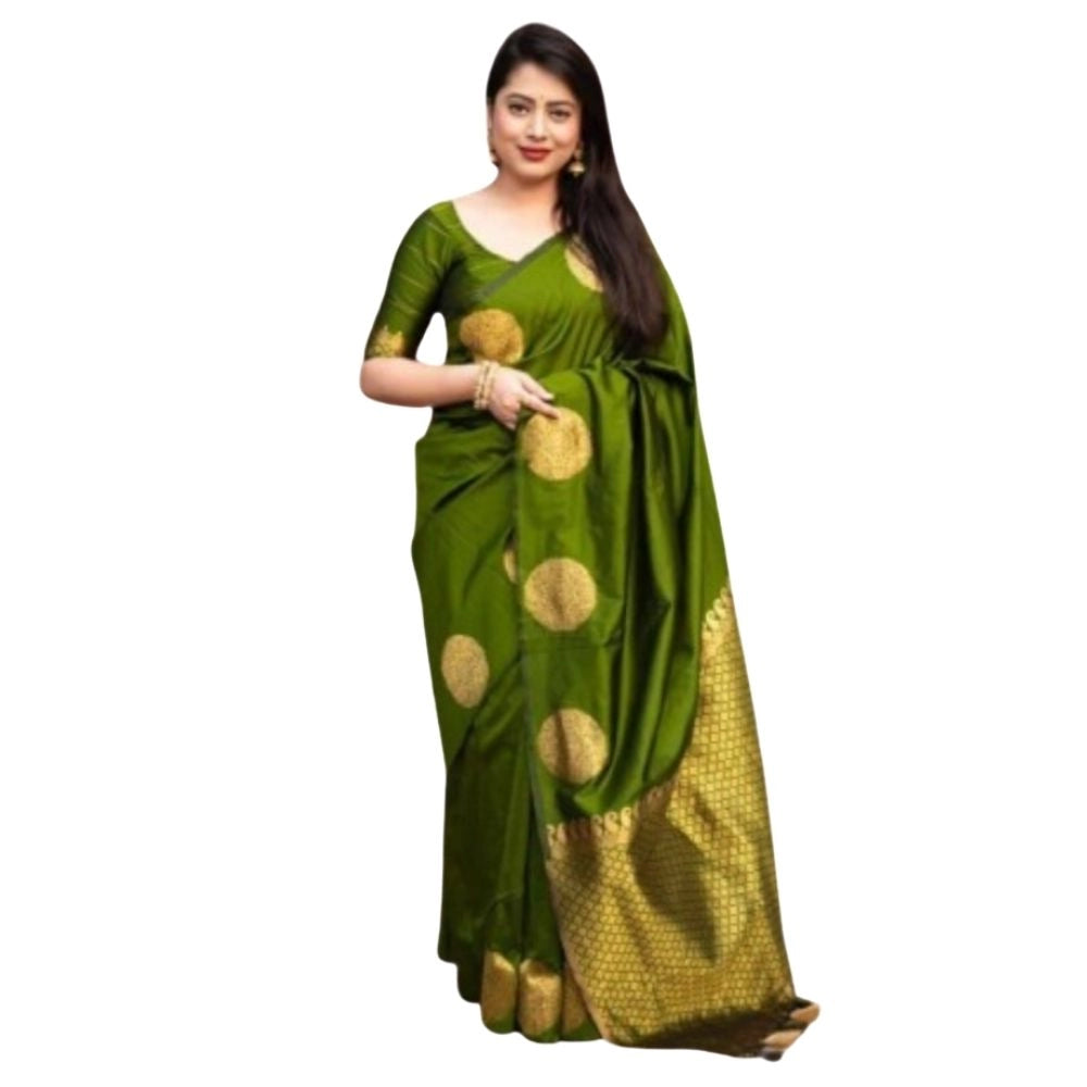 Fashionable Women's Silk Printed Saree With Blouse Piece