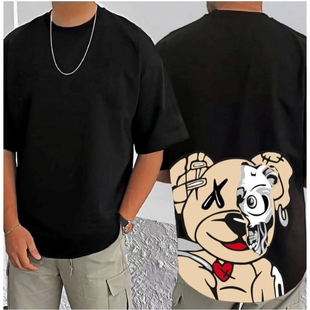 Incredible Men's Casual Cotton Blend Printed Round Neck Half Sleeve T Shirt