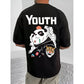 Men's Casual Cotton Blend Printed Round Neck Half Sleeve T Shirt