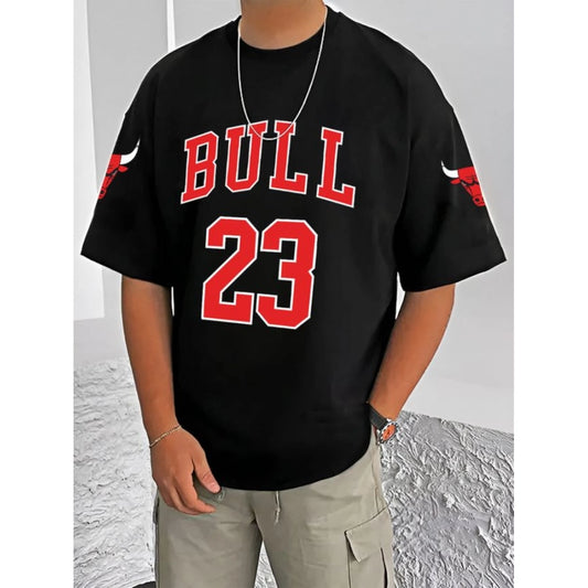 Men's Casual Cotton Blend Printed Round Neck Half Sleeve T Shirt