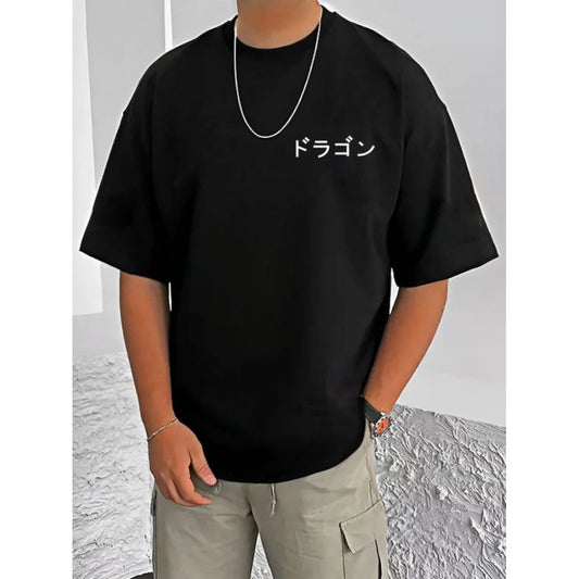 Men's Casual Cotton Blend Printed Round Neck Half Sleeve T Shirt