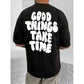 Men's Casual Cotton Blend Printed Round Neck Half Sleeve T Shirt