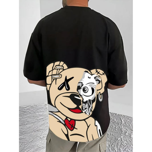 Incredible Men's Casual Cotton Blend Printed Round Neck Half Sleeve T Shirt