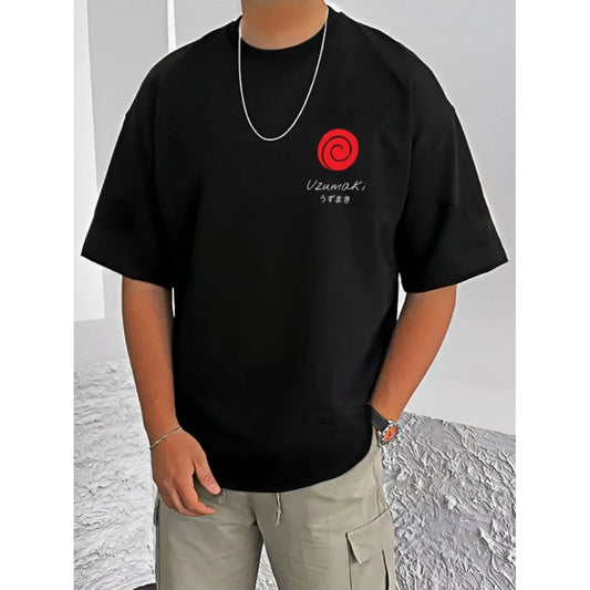 Men's Casual Cotton Blend Printed Round Neck Half Sleeve T Shirt