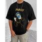 Men's Casual Cotton Blend Printed Round Neck Half Sleeve T Shirt