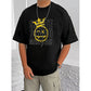 Men's Casual Cotton Blend Printed Round Neck Half Sleeve T Shirt