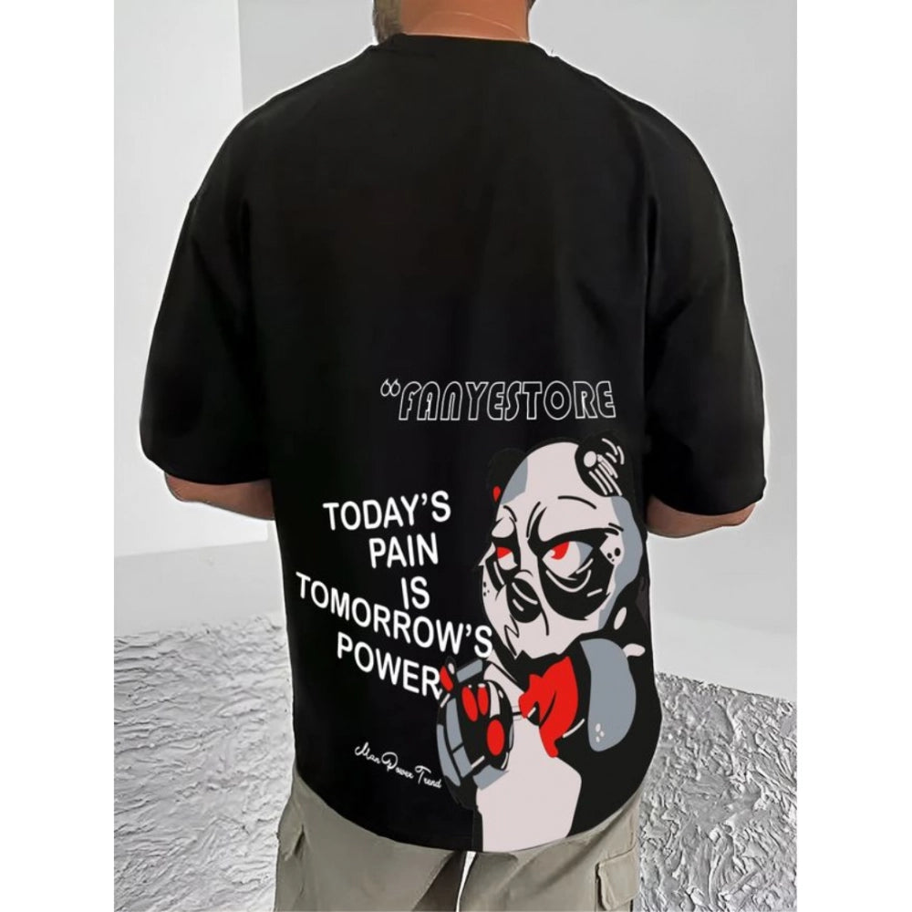 Incredible Men's Casual Cotton Blend Printed Round Neck Half Sleeve T Shirt