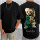 Men's Casual Cotton Blend Printed Round Neck Half Sleeve T Shirt