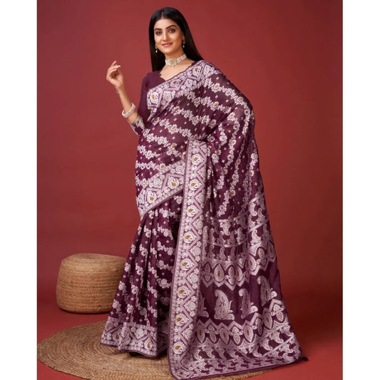 Wonderful Women's Cotton Silk Printed Saree With Blouse Piece