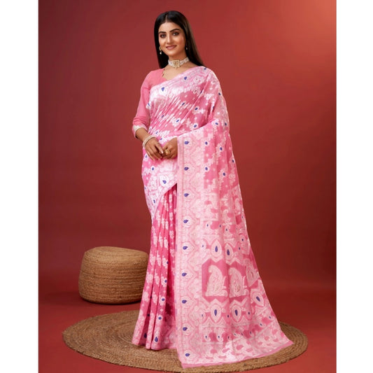 Wonderful Women's Cotton Silk Printed Saree With Blouse Piece