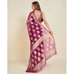 Trendy Women's Soft Organza Silk Weaving Design Saree With Blouse Piece