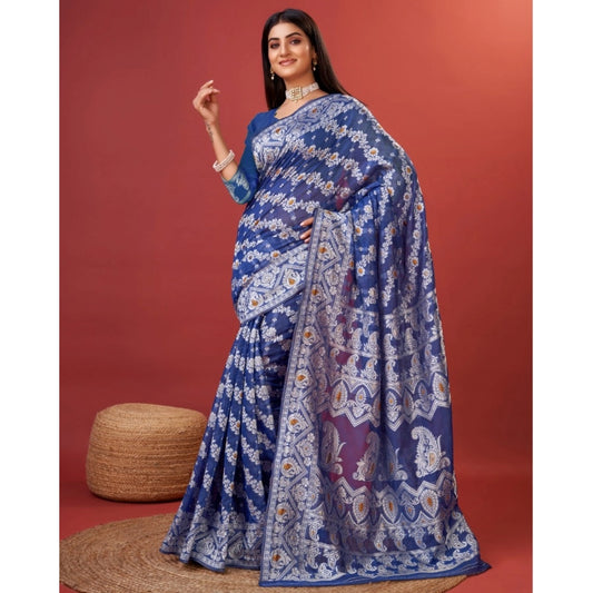 Wonderful Women's Cotton Silk Printed Saree With Blouse Piece