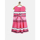 Funky Girl's Satin Striped Sleeveless Round Neck Dress