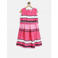 Funky Girl's Satin Striped Sleeveless Round Neck Dress