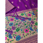 Attractive Women's Banarasi Silk Printed Unstitched Salwar Suit Material With Dupatta